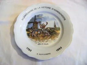 Assiette porcelaine de limoge bicentenaire hondsch