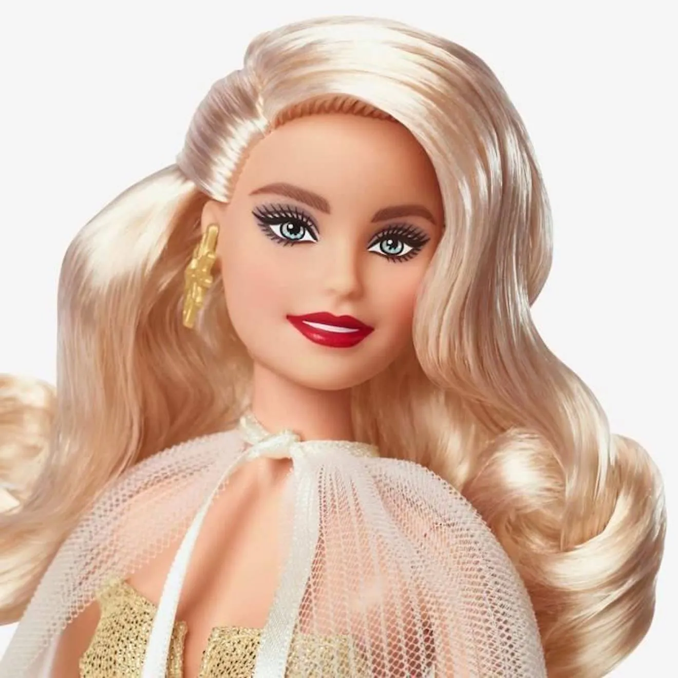 Barbie®-Barbie Joyeux Noël 2023-Poupée robe dorée et cheveux blonds HJX04 jaune - Barbie