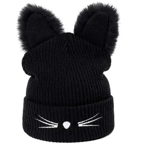 Bonnet oreilles de chat Petites Moustaches | Amour de Chat