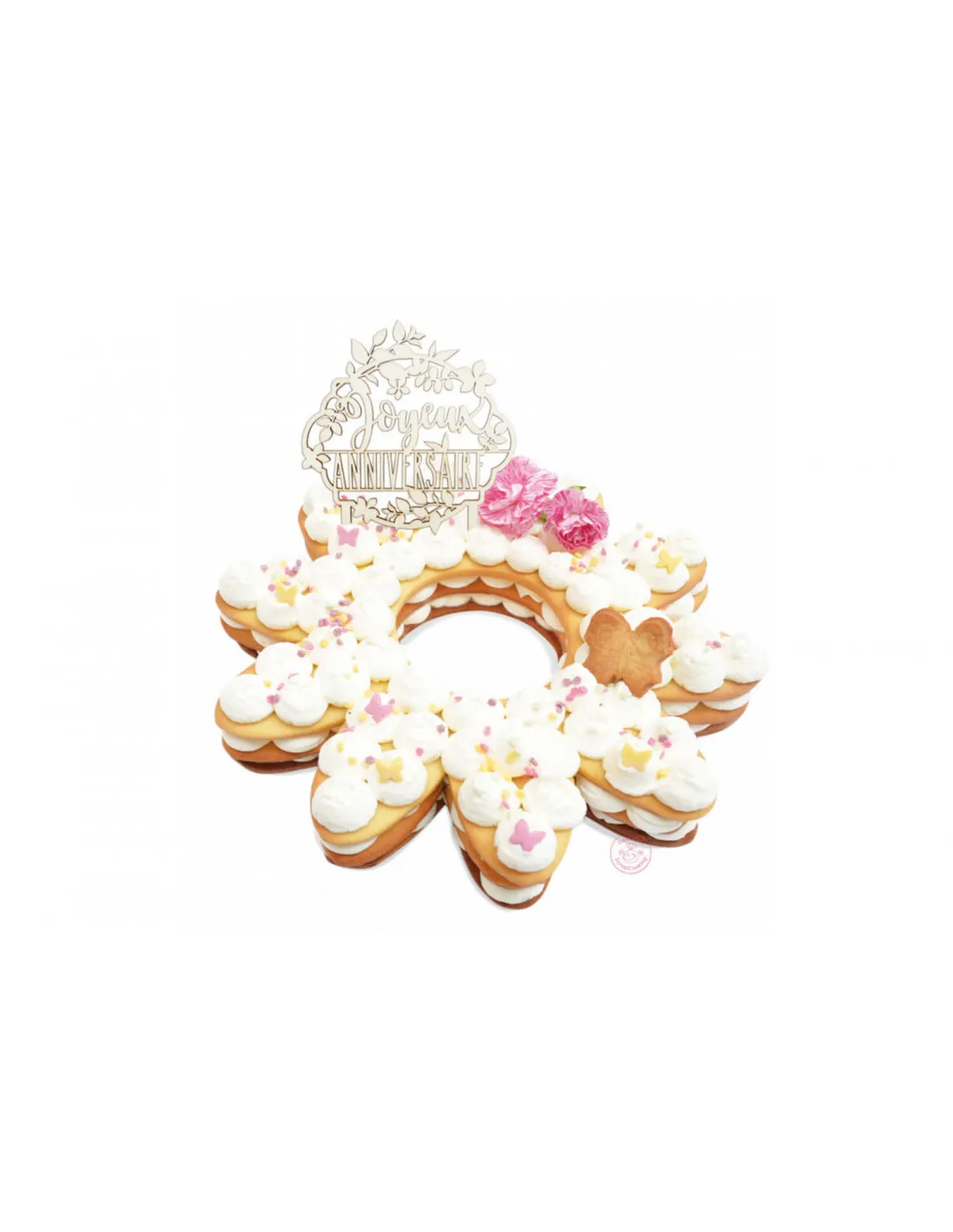 Cake topper Scrapcooking  Joyeux anniversaire en bois