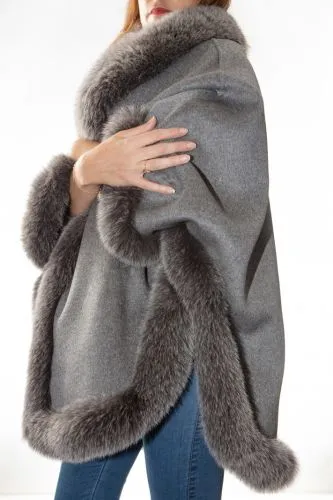 Cape pour femme Gionanni Morena gris