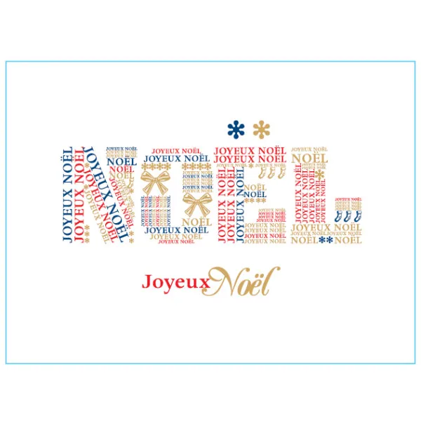 Carte double Joyeux Noël