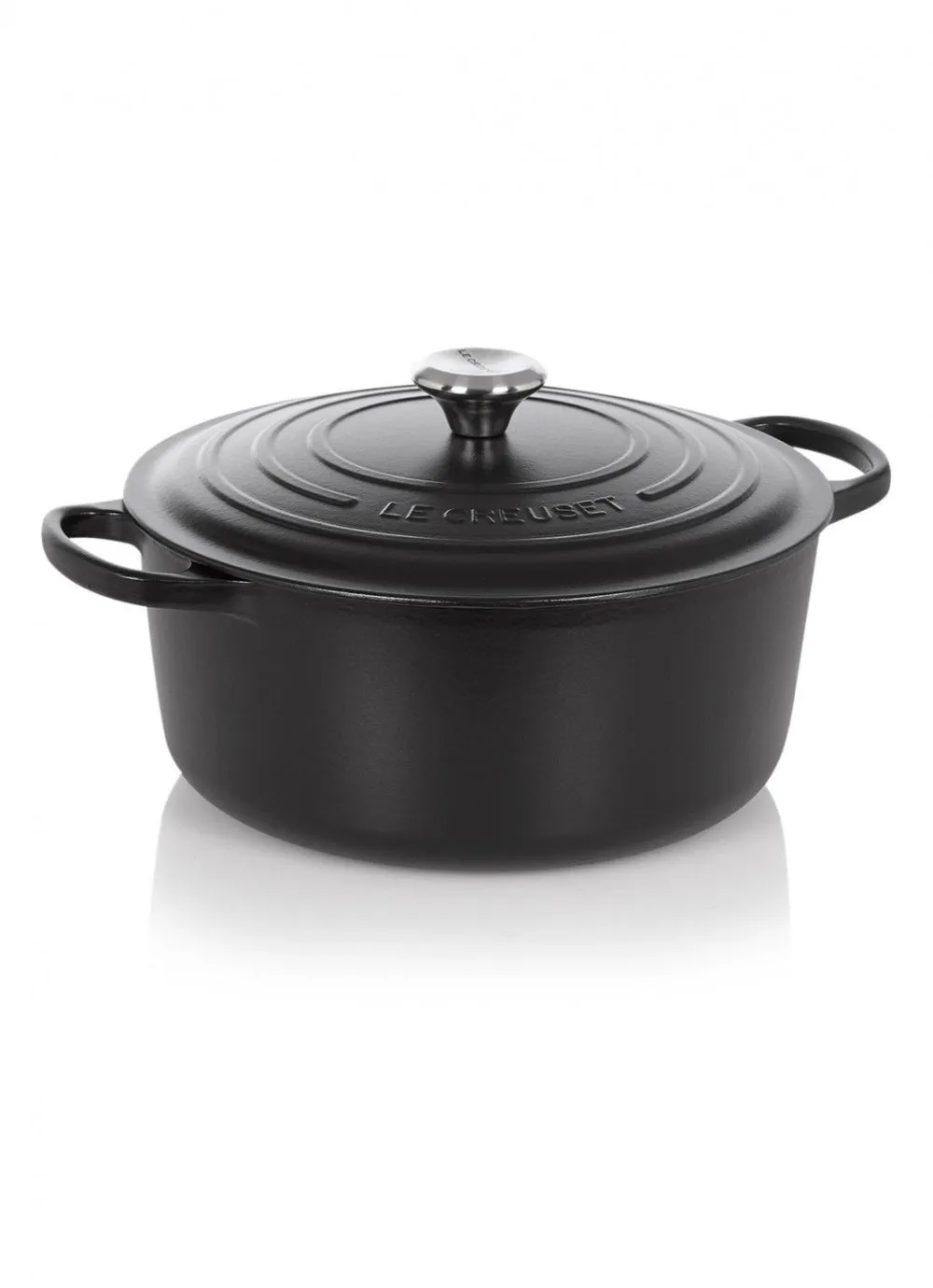 Cocotte ronde Signature 28cm noir mat Le Creuset 