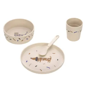Coffret Repas 4 Pièces Little Mateys - Bleu Roi
