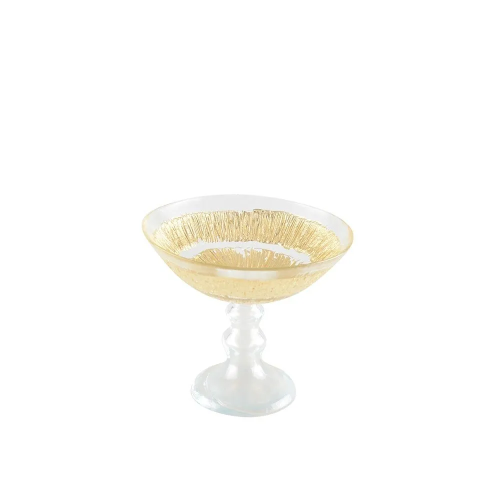 Coupe sur pied dorée soleil