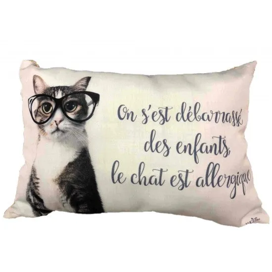 Coussin Chat allergique