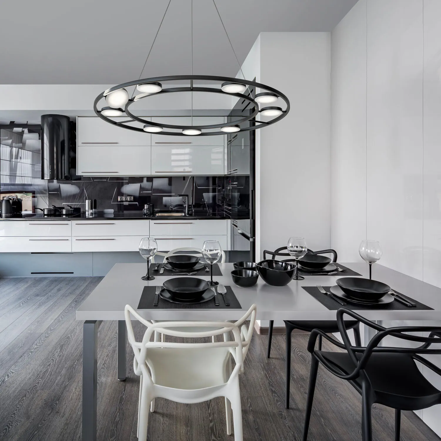 FAD - Circular chandelier with adjustable spots