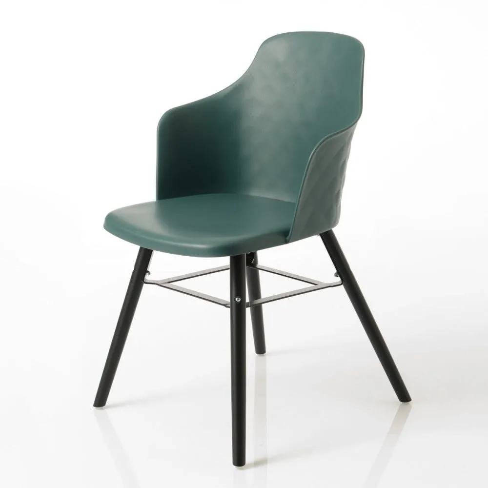 Fauteuil vert coque