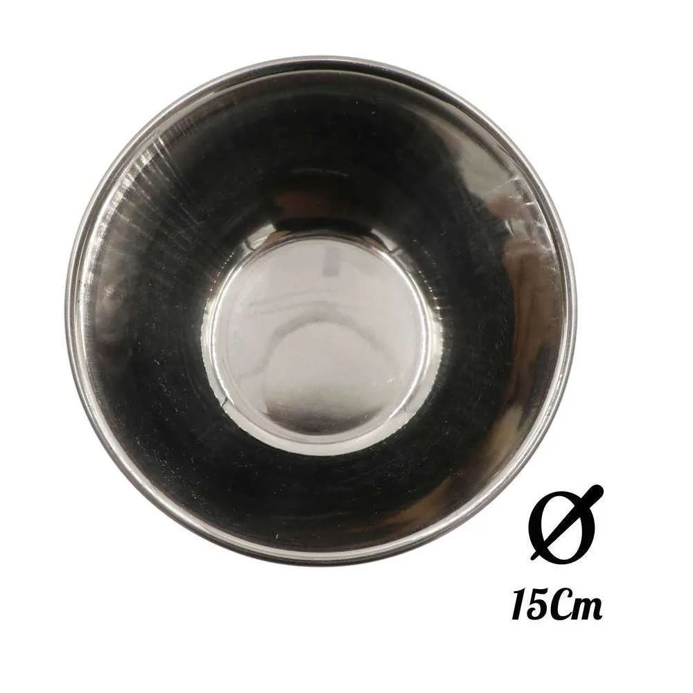 Gamelle inclinée en inox avec ventouse Ø 15 cm - 250 ml