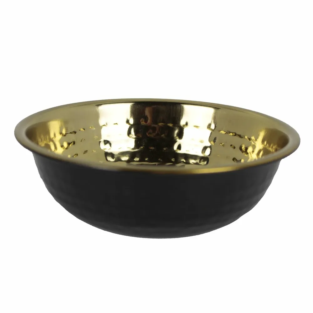 Gamelle noire et dorée effet martelé : 2.63 l