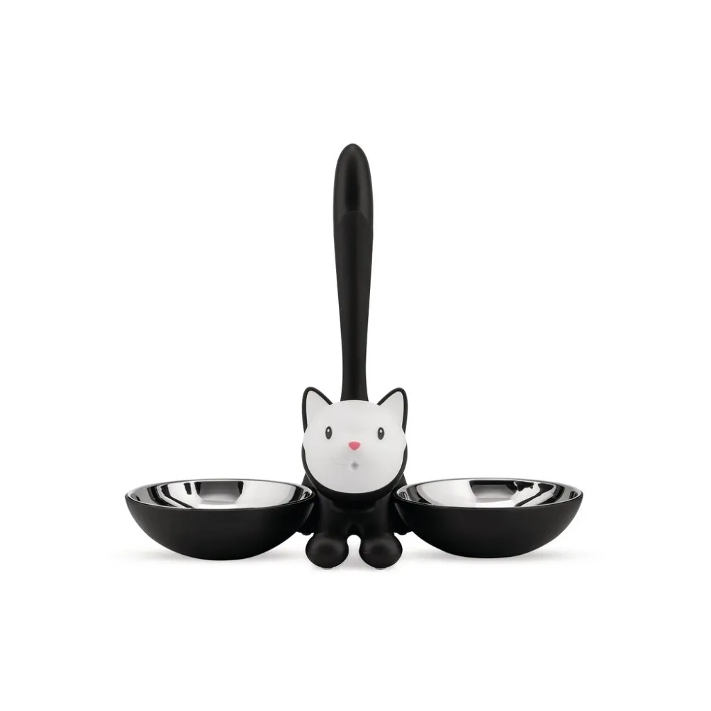Gamelle pour chat TIGRITO, noir, Alessi ✔ 85 € ⭕ Kulina