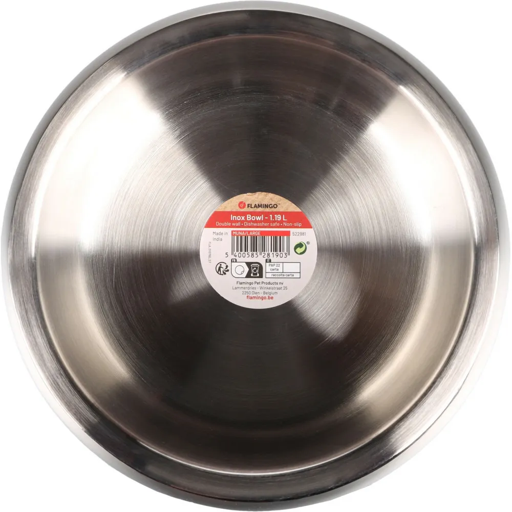 Gamelle ø 17.5 cm, 1.19 litre muna rond pour la nourriture ou l'eau pour c