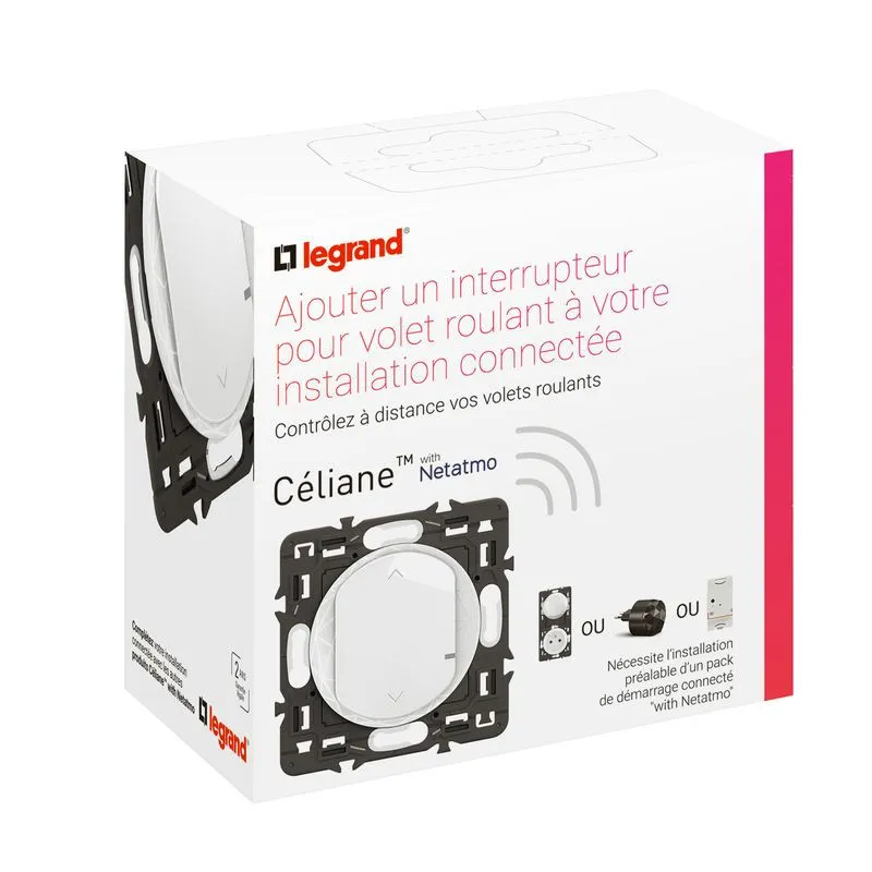 Interrupteur Céliane with Netatmo pour ouvrants - Blanc (CB0431)