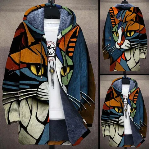 Jamir - Manteau chaud avec motif de chat