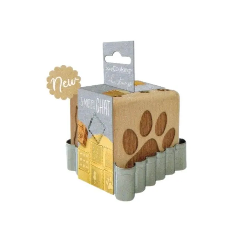 Kit déco + découpe motifs « Chat » pour biscuits sablés - Scrapcooking