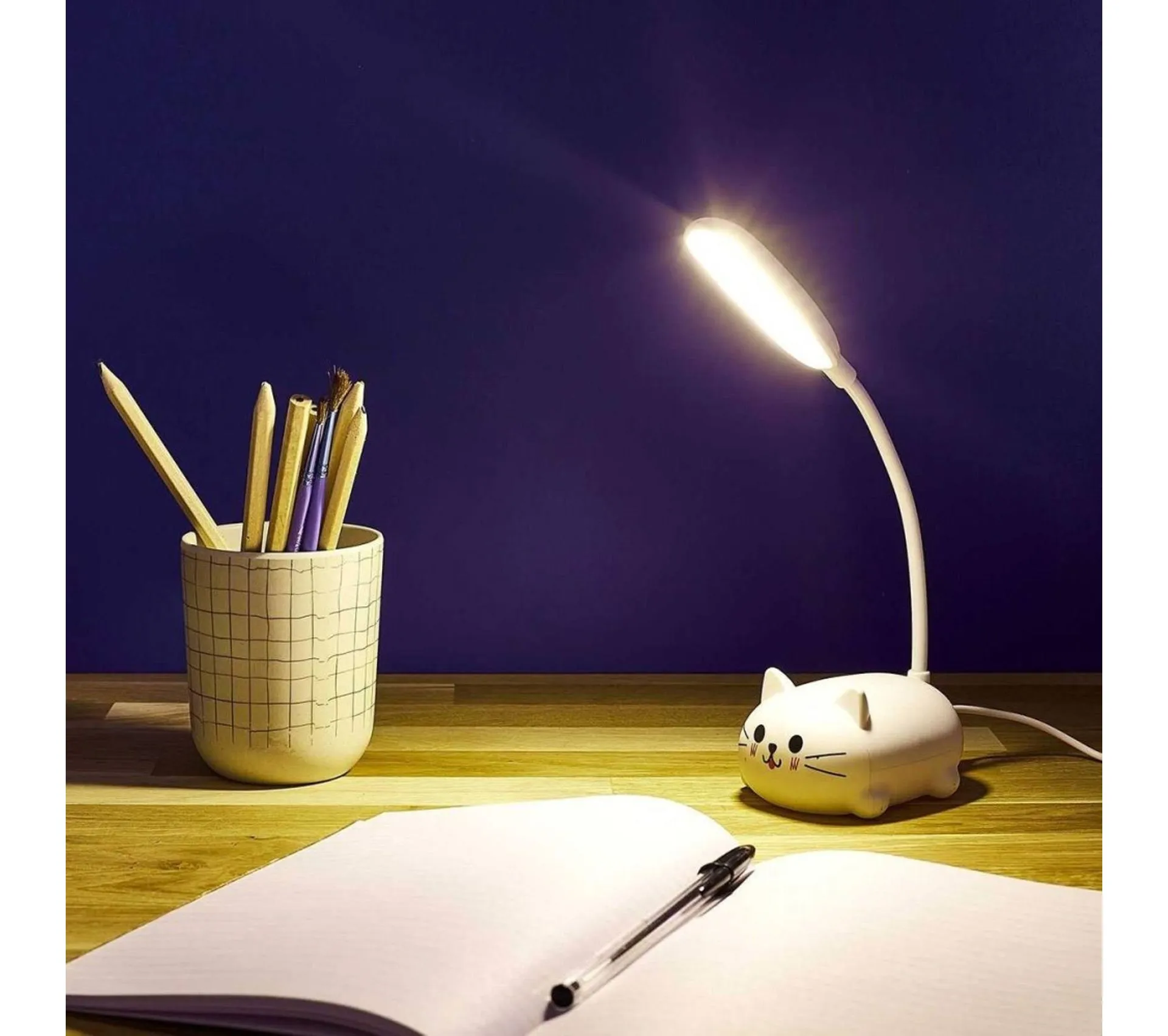 Lampe Veilleuse LED Chat Blanc