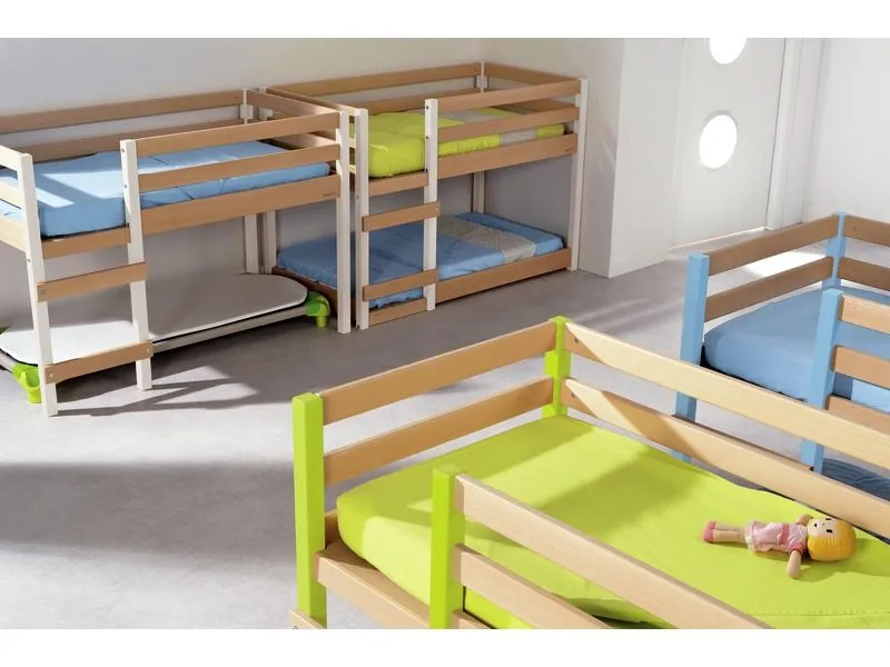 LIT MEZZANINE Double couchage et 2 matelas Waterproof
