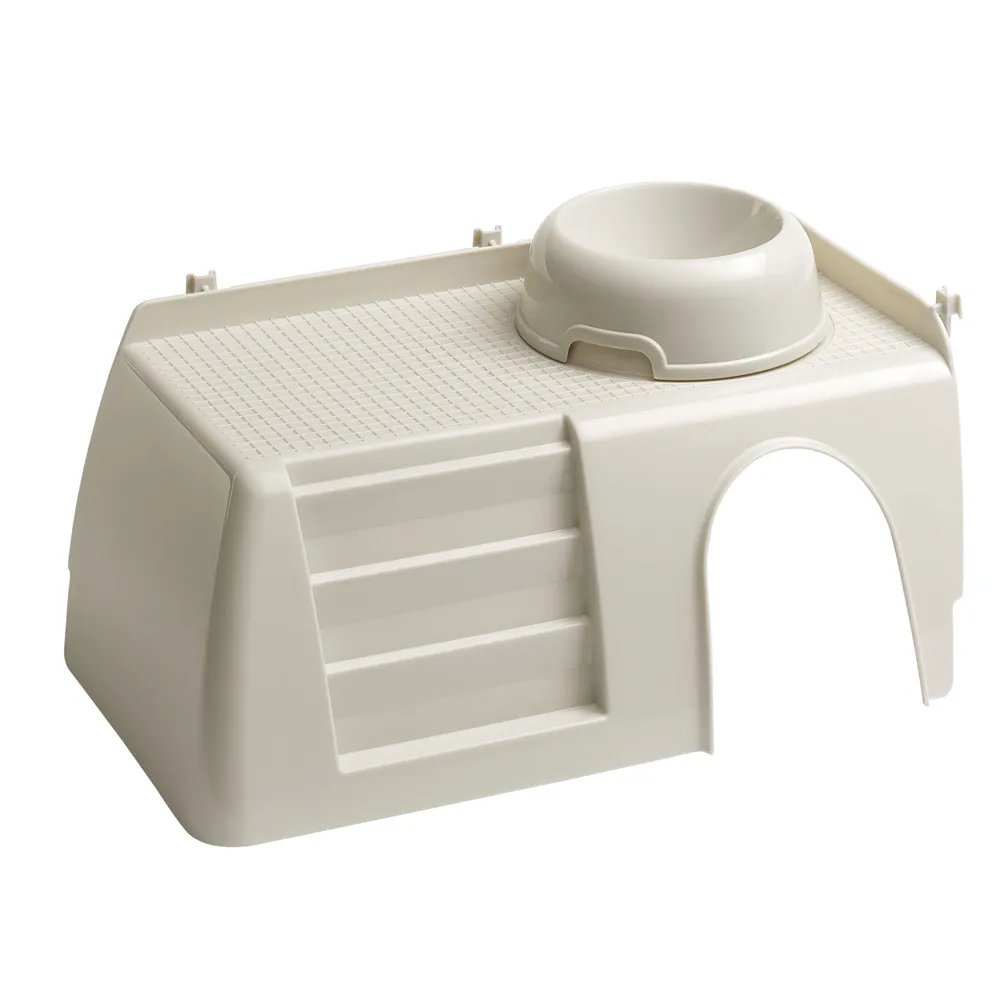 Maisonnette en plastique lapins cochons d’inde rongeurs pub 3252 gamelle marches porte
