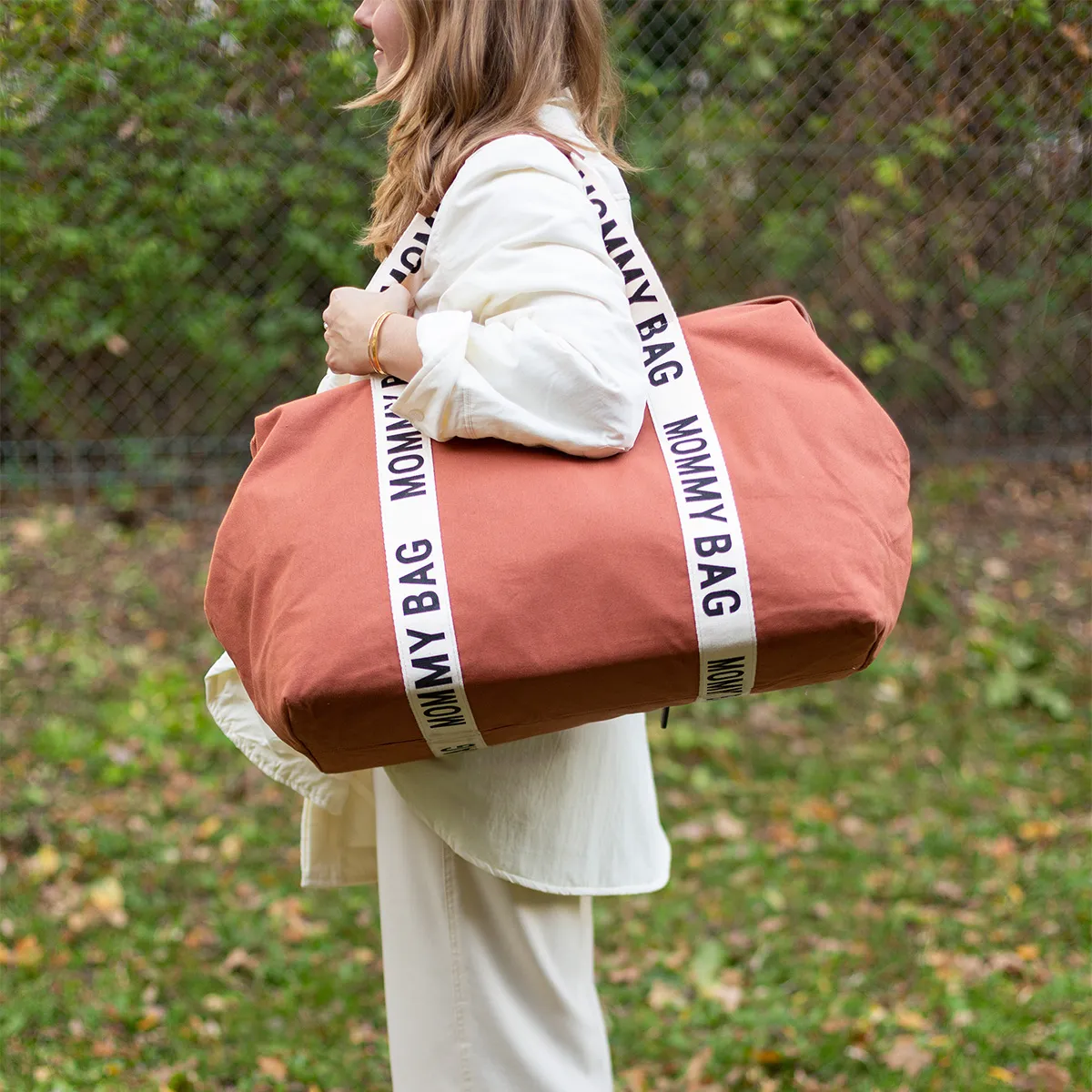 Mommy Bag Large Signature Canvas - Terracotta