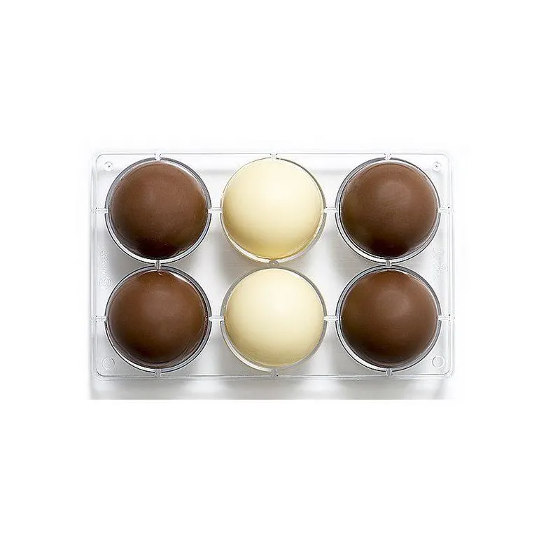 Moule Dôme Demi Sphère en polycarbonate x 6  cavités D75