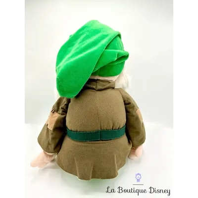 Peluche Joyeux Happy XXL Disney Store Blanche Neige et les sept nains vert grand taille 72 cm