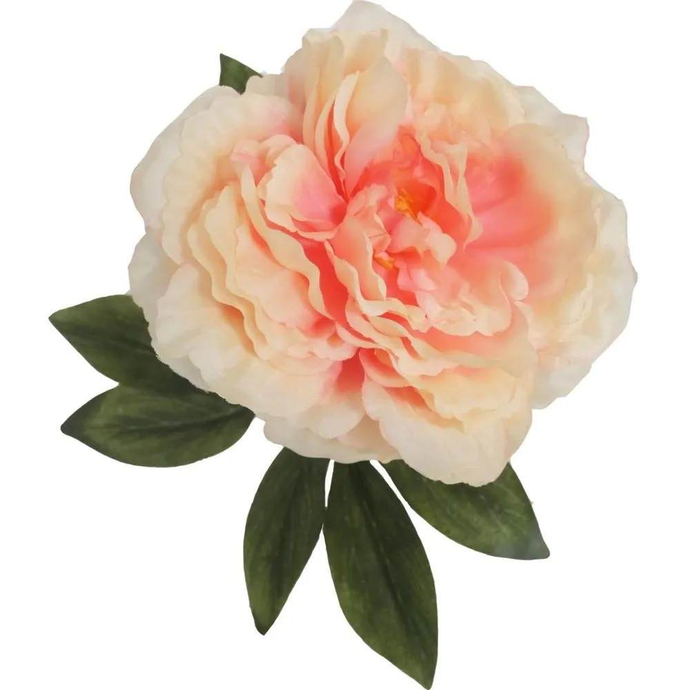 Pivoine artificielle rose tendre h63cm très belle tête rose pâle