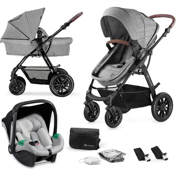 Poussette trio Moov 3 en1 Gris mélange + siège auto Mink pro