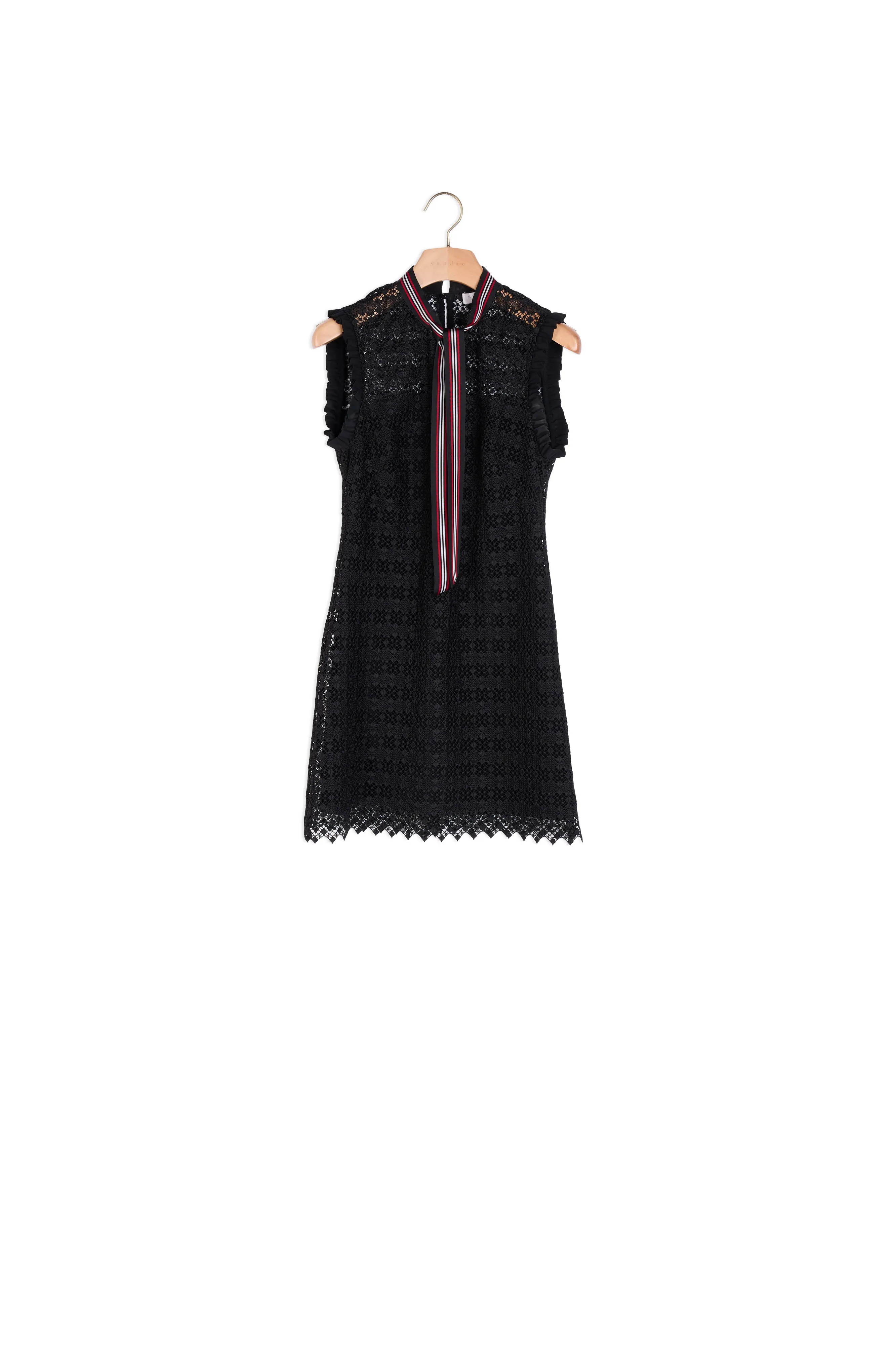Robe en dentelle avec col gros grain
