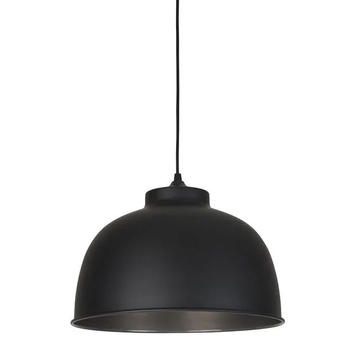 Suspension dôme métal noir Little Dock - Corep - Ø 31 cm