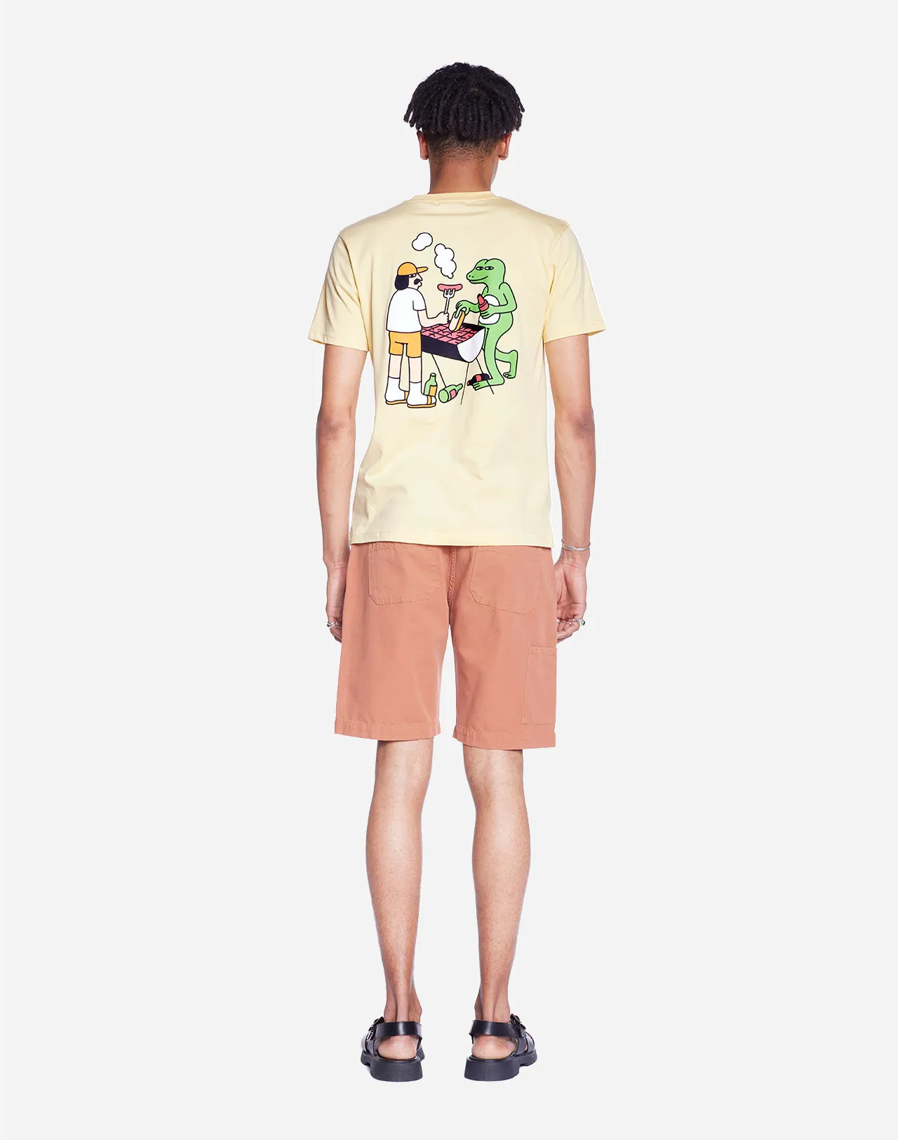 T-shirt BBQ jaune pastel Taille S Couleurs Jaune Pastel