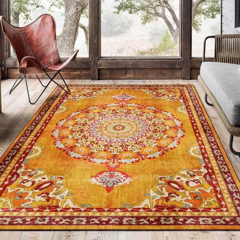 Tapis Vintage Jaune Année 70