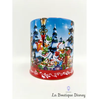 Tasse Mickey et ses amis Joyeux Noël Disneyland Paris mug Disney neige sapin rouge
