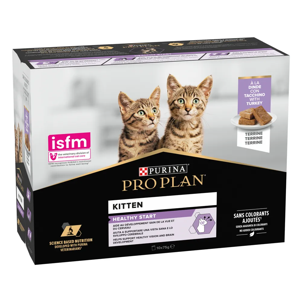Terrine Healthy start dinde - chat junior 10x75g