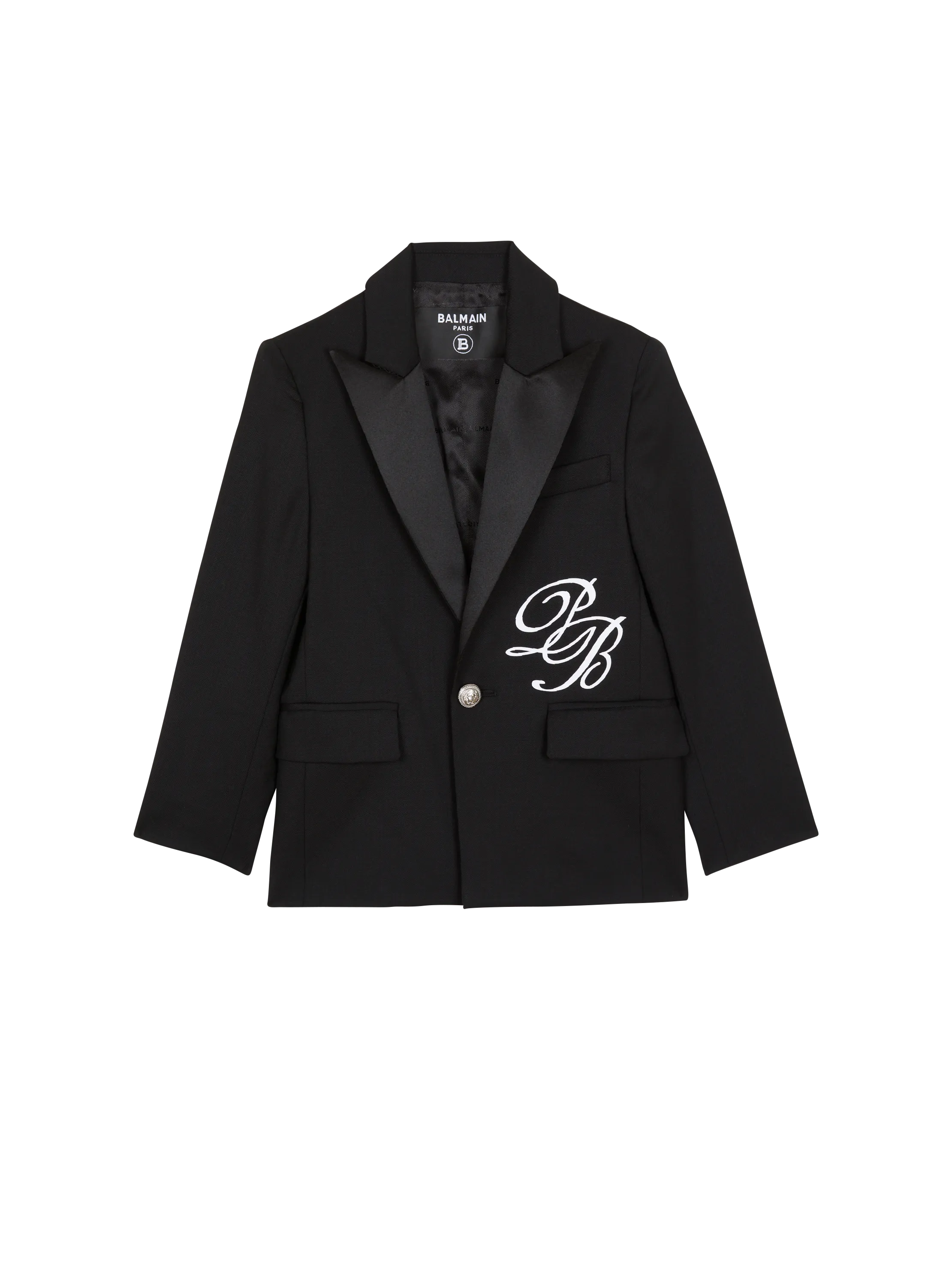 Veste 1 bouton avec broderie PB Signature