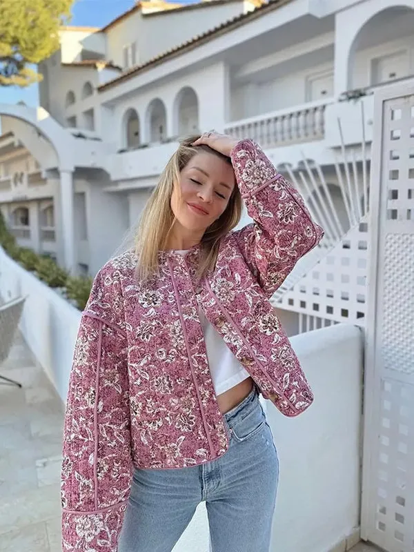 Veste matelassée rose