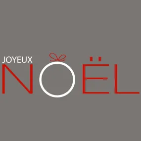 Vitrophanie texte joyeux noël rouge/blanc - 65 x 200 cm