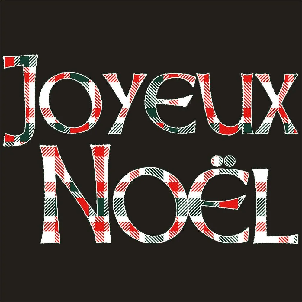 Vitrophanie texte joyeux noël écossais celte - 43,5 x 68 cm